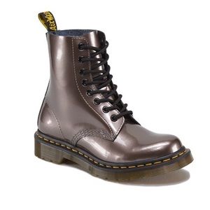 Silver metallic Dr Martens